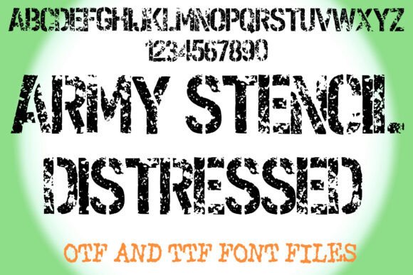 Army Stencil Distressed: Authentic Rugged Typography