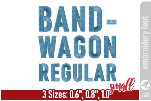 Bandwagon Regular Embroidery Font - S: Integrating Bold Typography into Production Workflows