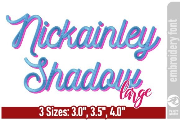 Elevating Embroidery Projects with the Nickainley Shadow Font