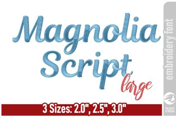 Elevating Machine Embroidery Projects with Magnolia Script Embroidery Font - Large