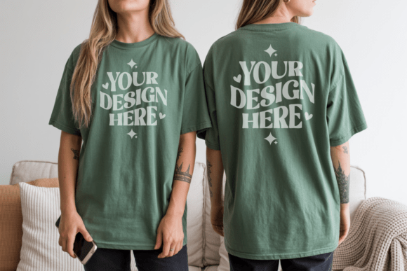 Gildan 5000 Back and Font Mockup: Strategic Presentation for Apparel Design