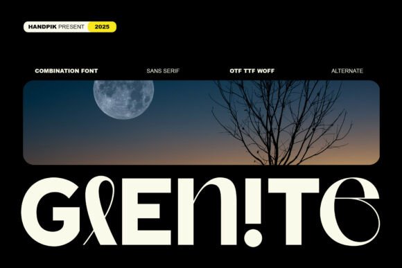 Glenite: Modern Display Font for Bold Branding