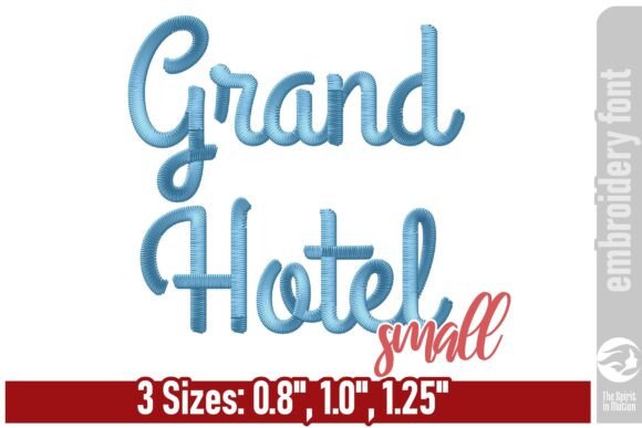 Grand Hotel Embroidery Font - Small: Strategic Application for Vintage Elegance