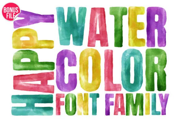 Happy Watercolor: A Whimsical Font for Creative Expression