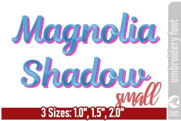 Magnolia Shadow Embroidery Font - Small: Elevating Personalized Stitch Projects