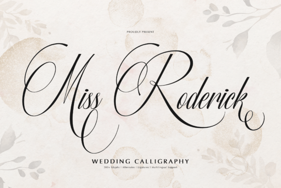 Miss Roderick: Elegance Redefined in Wedding Calligraphy Fonts