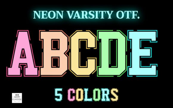Neon Varsity: Brighten Your Designs with Electrifying Typography