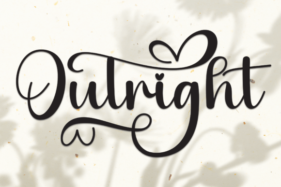 Outright: Elevating Design with Elegant Handwritten Script