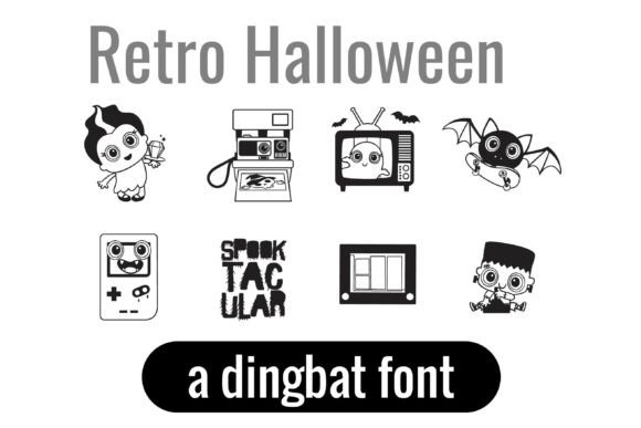 Retro Halloween Dingbats: Integrating Nostalgic Illustrations into Creative Workflows