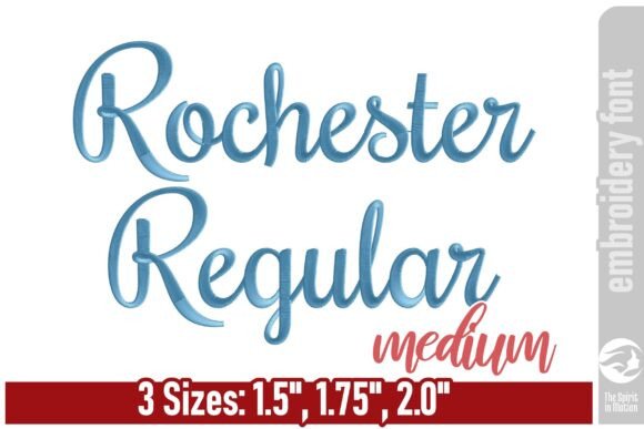 Rochester Embroidery Font - Medium: Elevating Machine Embroidery with Vintage Elegance