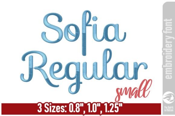 Sofia Regular Embroidery Font - Small