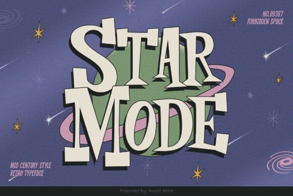 Star Mode: A Distinctive Mid-Century Style Retro Font for Display Typography